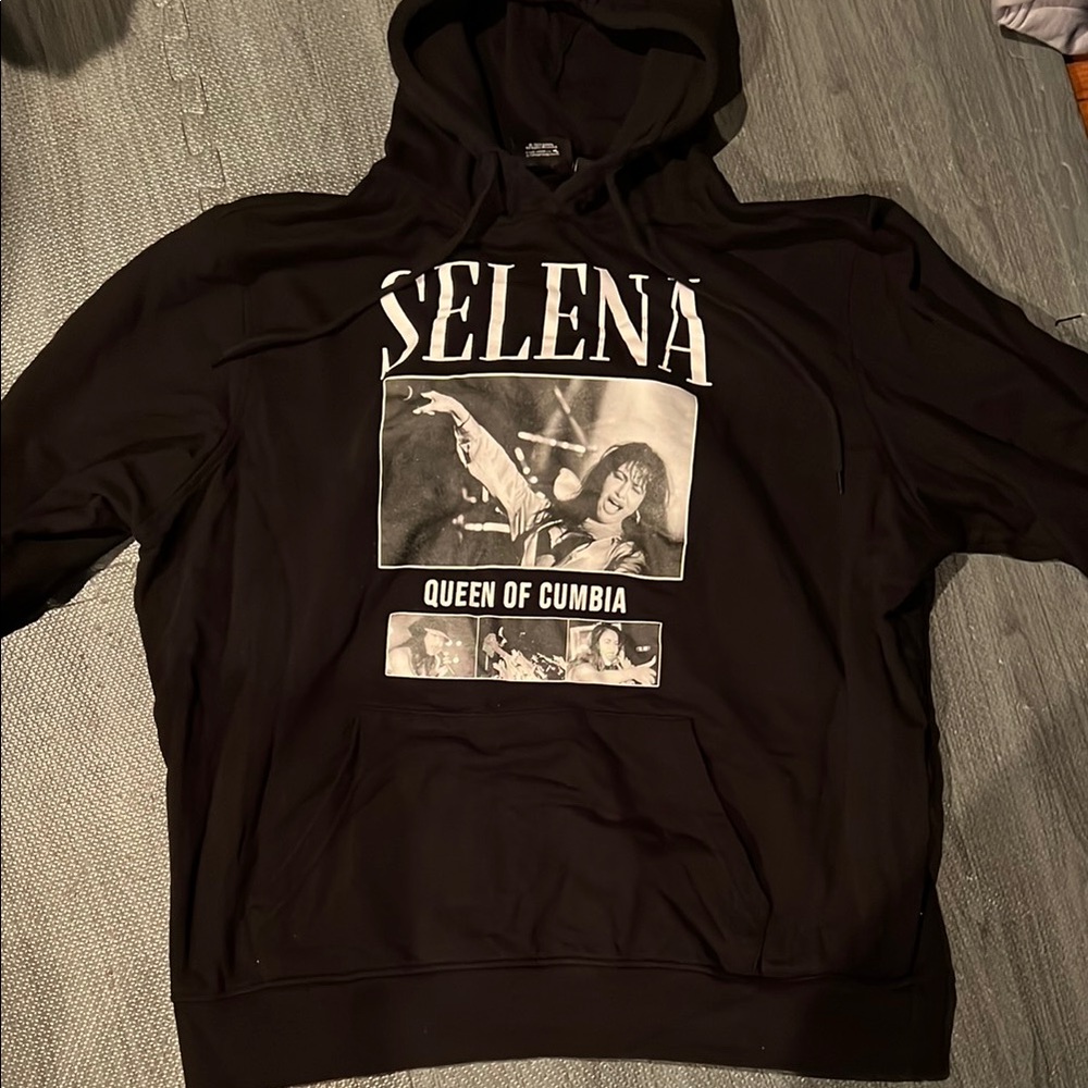 Selena Black Hoodie Sweater